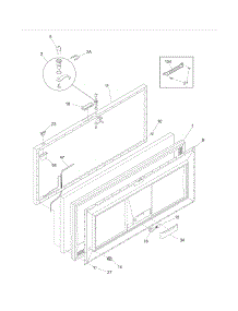 Door parts for Kelvinator Chest Freezer KCS200GW4 from AppliancePartsPros.com
