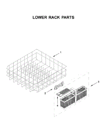 Lower Rack Parts parts for Kitchenaid Dishwasher KDFE104KBL0 from AppliancePartsPros.com