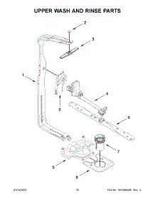 Upper Wash And Rinse Parts parts for Kitchenaid Dishwasher KDFE104KPS1 from AppliancePartsPros.com