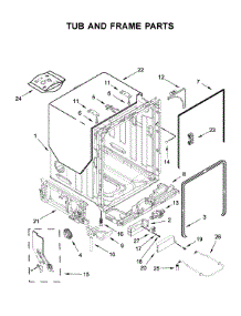 Tub And Frame Parts parts for Kitchenaid Dishwasher KDFE104KWH0 from AppliancePartsPros.com