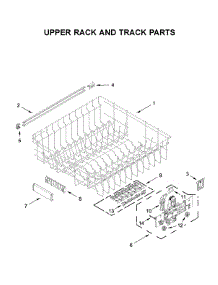 Upper Rack And Track Parts parts for Kitchenaid Dishwasher KDFE104KWH0 from AppliancePartsPros.com