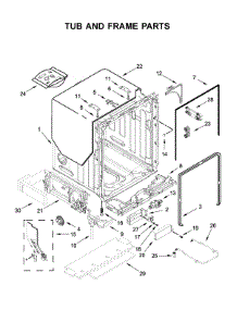 Tub And Frame Parts parts for Kitchenaid Dishwasher KDFE204KBL0 from AppliancePartsPros.com