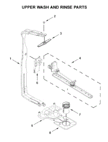 Upper Wash And Rinse Parts parts for Kitchenaid Dishwasher KDFE204KPS0 from AppliancePartsPros.com
