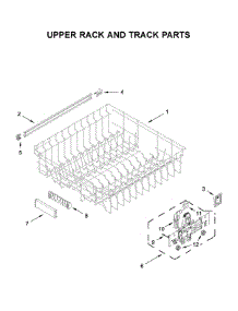 Upper Rack And Track Parts parts for Kitchenaid Dishwasher KDFE204KPS0 from AppliancePartsPros.com