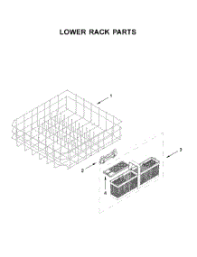 Lower Rack Parts parts for Kitchenaid Dishwasher KDFE204KPS0 from AppliancePartsPros.com