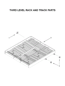 Third Level Rack And Track Parts parts for Kitchenaid Dishwasher KDFE204KWH0 from AppliancePartsPros.com