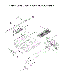 Third Level Rack And Track Parts parts for Kitchenaid Dishwasher KDFM404KBS0 from AppliancePartsPros.com
