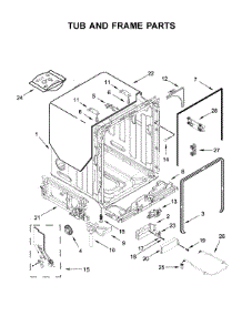 Tub And Frame Parts parts for Kitchenaid Dishwasher KDFM404KPS0 from AppliancePartsPros.com