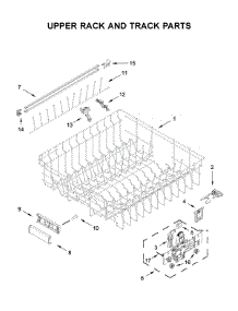 Upper Rack And Track Parts parts for Kitchenaid Dishwasher KDFM404KPS0 from AppliancePartsPros.com