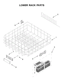 Lower Rack Parts parts for Kitchenaid Dishwasher KDFM404KPS0 from AppliancePartsPros.com