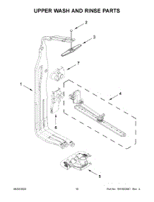 Upper Wash And Rinse Parts parts for Kitchenaid Dishwasher KDFM404KPS1 from AppliancePartsPros.com