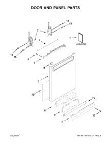 Door And Panel Parts parts for Kitchenaid Dishwasher KDPM604KBS0 from AppliancePartsPros.com