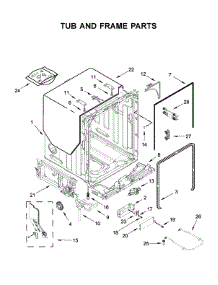 Tub And Frame Parts parts for Kitchenaid Dishwasher KDPM604KBS0 from AppliancePartsPros.com