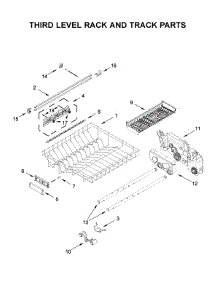 Third Level Rack And Track Parts parts for Kitchenaid Dishwasher KDPM604KBS0 from AppliancePartsPros.com
