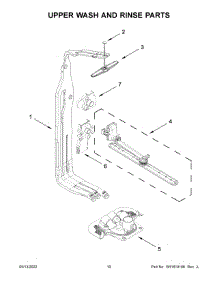Upper Wash And Rinse Parts parts for Kitchenaid Dishwasher KDPM604KPS1 from AppliancePartsPros.com