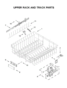 Upper Rack And Track Parts parts for Kitchenaid Dishwasher KDPM704KPS0 from AppliancePartsPros.com