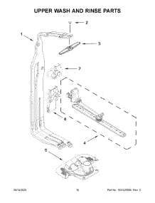 Upper Wash And Rinse Parts parts for Kitchenaid Dishwasher KDPM804KBS0 from AppliancePartsPros.com