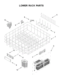 Lower Rack Parts parts for Kitchenaid Dishwasher KDPM804KPS0 from AppliancePartsPros.com