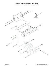 Door And Panel Parts parts for Kitchenaid Dishwasher KDTE104KPS1 from AppliancePartsPros.com