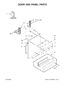 Door And Panel Parts parts for Kitchenaid Dishwasher KDTE204GPS1 from AppliancePartsPros.com