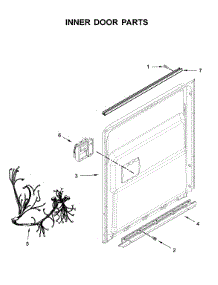 Inner Door Parts parts for Kitchenaid Dishwasher KDTE204GPS1 from AppliancePartsPros.com