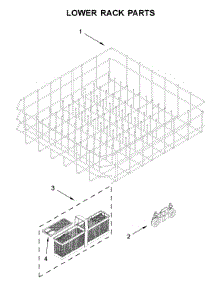 Lower Rack Parts parts for Kitchenaid Dishwasher KDTE204GPS1 from AppliancePartsPros.com