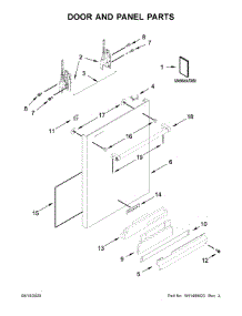 Door And Panel Parts parts for Kitchenaid Dishwasher KDTE204KBL0 from AppliancePartsPros.com