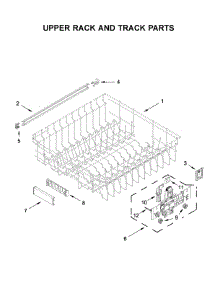 Upper Rack And Track Parts parts for Kitchenaid Dishwasher KDTE204KBL0 from AppliancePartsPros.com