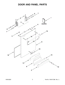 Door And Panel Parts parts for Kitchenaid Dishwasher KDTE204KBS1 from AppliancePartsPros.com