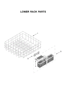 Lower Rack Parts parts for Kitchenaid Dishwasher KDTE204KWH0 from AppliancePartsPros.com