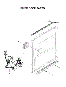 Inner Door Parts parts for Kitchenaid Dishwasher KDTE234GBL1 from AppliancePartsPros.com