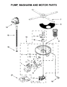 Pump, Washarm And Motor Parts parts for Kitchenaid Dishwasher KDTE234GPS1 from AppliancePartsPros.com