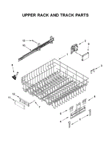 Upper Rack And Track Parts parts for Kitchenaid Dishwasher KDTE234GPS1 from AppliancePartsPros.com