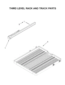 Third Level Rack And Track Parts parts for Kitchenaid Dishwasher KDTE234GPS1 from AppliancePartsPros.com
