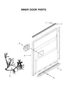 Inner Door Parts parts for Kitchenaid Dishwasher KDTE304GPS1 from AppliancePartsPros.com