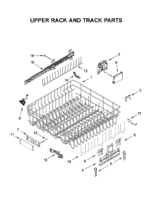 Upper Rack And Track Parts parts for Kitchenaid Dishwasher KDTE304GPS1 from AppliancePartsPros.com