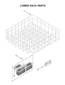 Lower Rack Parts parts for Kitchenaid Dishwasher KDTE304GPS1 from AppliancePartsPros.com