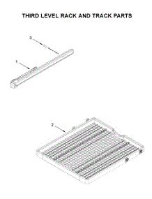 Third Level Rack And Track Parts parts for Kitchenaid Dishwasher KDTE304GPS1 from AppliancePartsPros.com