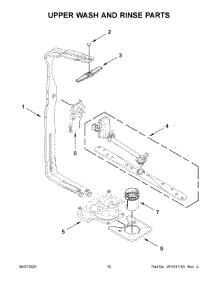 Upper Wash And Rinse Parts parts for Kitchenaid Dishwasher KDTE304LPA0 from AppliancePartsPros.com