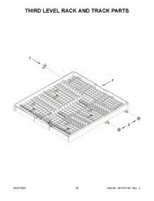 Third Level Rack And Track Parts parts for Kitchenaid Dishwasher KDTE304LPA0 from AppliancePartsPros.com