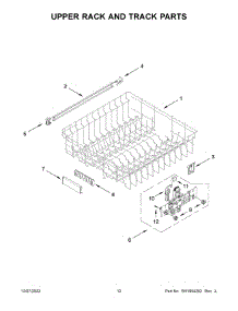 Upper Rack And Track Parts parts for Kitchenaid Dishwasher KDTE304LPA1 from AppliancePartsPros.com