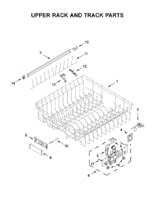 Upper Rack And Track Parts parts for Kitchenaid Dishwasher KDTM404KBS0 from AppliancePartsPros.com