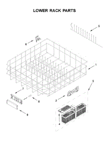 Lower Rack Parts parts for Kitchenaid Dishwasher KDTM404KPS0 from AppliancePartsPros.com