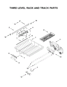 Third Level Rack And Track Parts parts for Kitchenaid Dishwasher KDTM404KPS0 from AppliancePartsPros.com