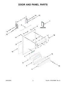 Door And Panel Parts parts for Kitchenaid Dishwasher KDTM604KBS1 from AppliancePartsPros.com