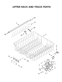 Upper Rack And Track Parts parts for Kitchenaid Dishwasher KDTM604KPS0 from AppliancePartsPros.com