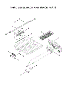 Third Level Rack And Track Parts parts for Kitchenaid Dishwasher KDTM604KPS0 from AppliancePartsPros.com
