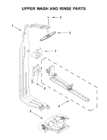 Upper Wash And Rinse Parts parts for Kitchenaid Dishwasher KDTM704KPS0 from AppliancePartsPros.com
