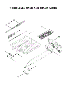 Third Level Rack And Track Parts parts for Kitchenaid Dishwasher KDTM704KPS0 from AppliancePartsPros.com