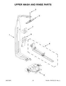 Upper Wash And Rinse Parts parts for Kitchenaid Dishwasher KDTM704LPA0 from AppliancePartsPros.com